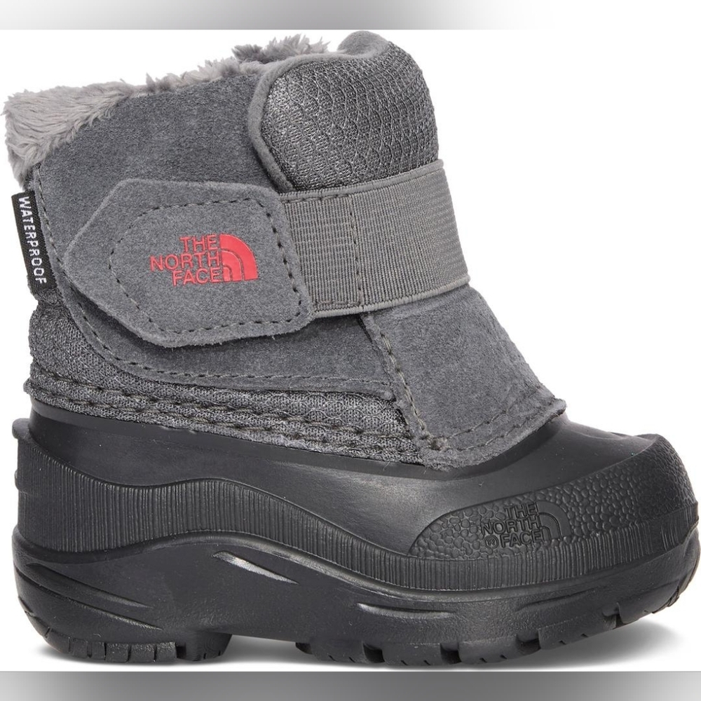 The North Face Gray and Black Toddler Snow Boots